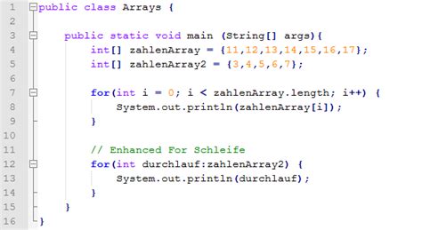 java for each schleife arraylist.